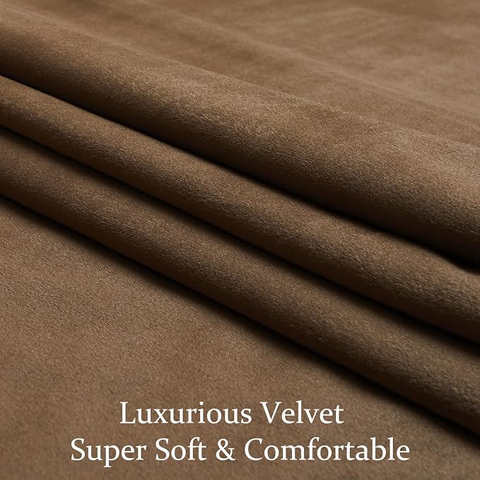 BULBUL Brown Velvet Curtains 84 inches: Luxury Elegant Living Room Curtain - Image 5