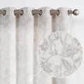 Vangao Floral Linen Curtains for Living Room 96 Inches Long Purple Grey by Vangao