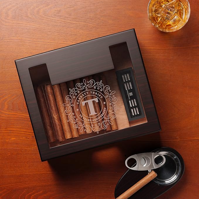 Woodronic Monogrammed Cigar Humidor - Image 4