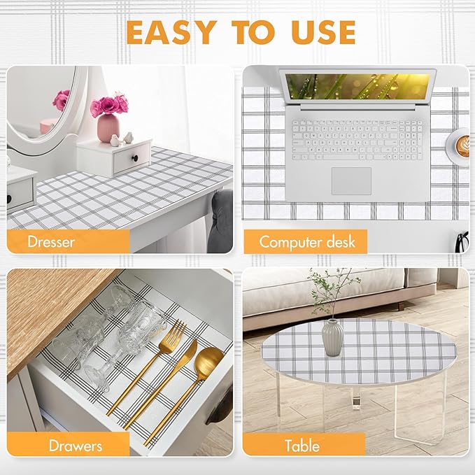 Viseeko Shelf and Drawer Liner for Kitchen Cabinet, Non-Adhesive Cabinet Liners - Image 8