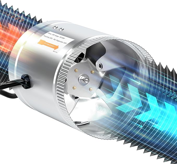 InfiniPower 6 Inch Inline Duct Fan 240 CFM, HVAC Booster Exhaust Ventilation Fan by InfiniPower
