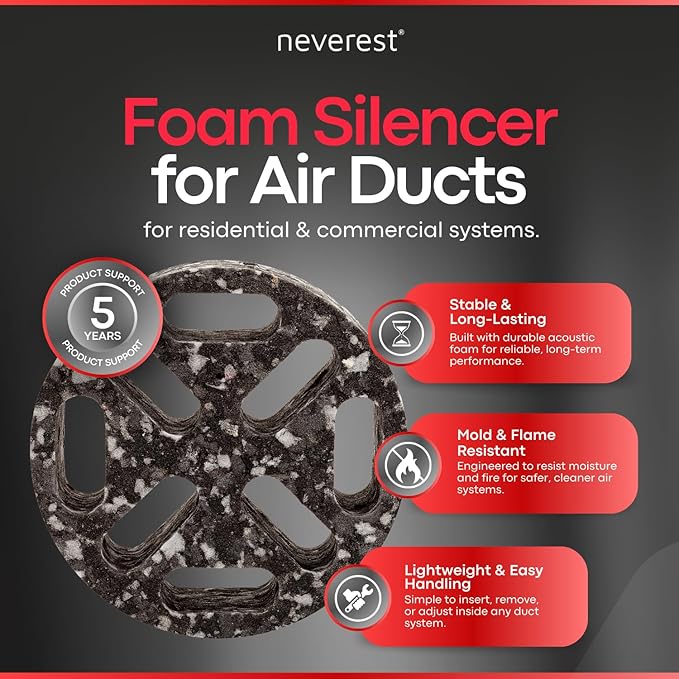 neverest® ESD 5 in Duct Silencer – Inline Ventilation Noise Dampener - Image 2