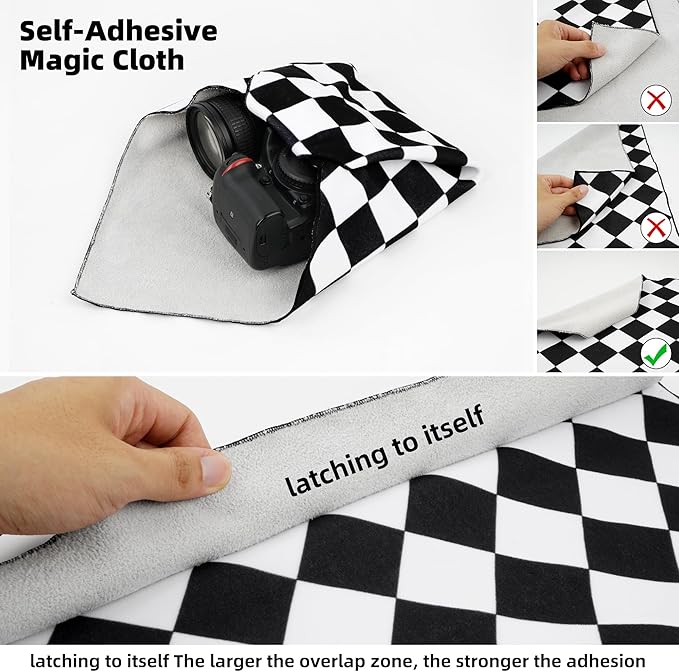 Camera Wrap, Anti-Scratch Lens Protective Wrap pouche, Magic Self-Adhesive Cloth - Image 3