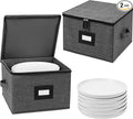 Mayniu China Storage Containers Hard Shell, Stackable Dinnerware Storage by Mayniu