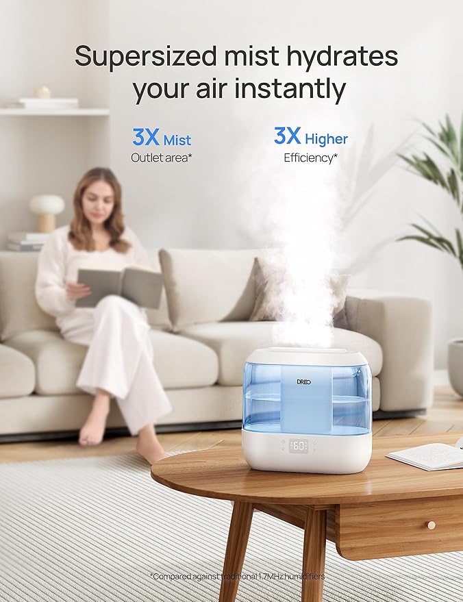 Dreo Smart Humidifiers for Bedroom-Filter Included, Top Fill 4L Humidifier - Image 5