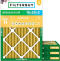 Filterbuy 16x20x2 Air Filter MERV 11 Superior Pet & Allergy Defense, by Filterbuy