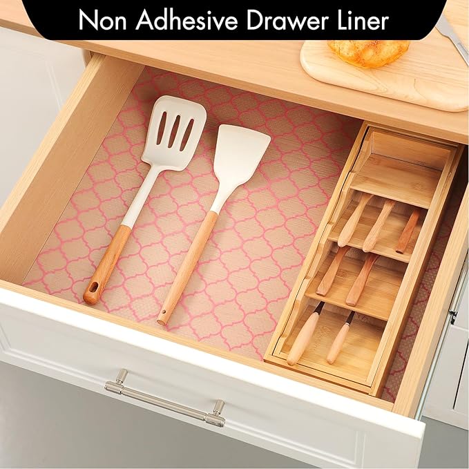 Cooyes Shelf Liner, Non Adhesive Drawer and Cabinet Liner, EVA Washable - Image 3