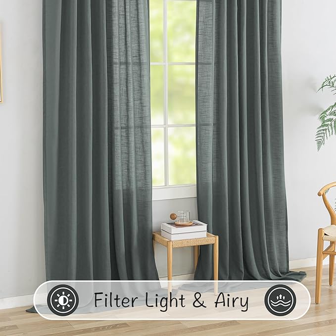 Flax Linen Curtains 72 Inch Length - Image 5