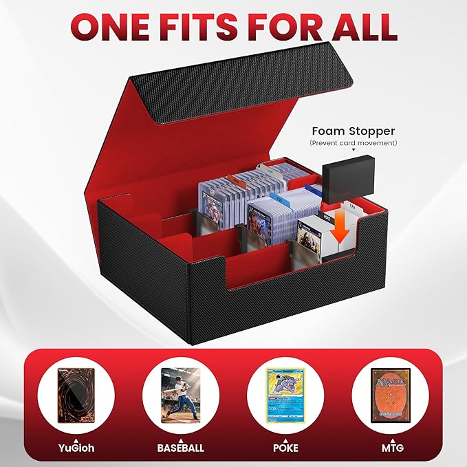 Card Storage Box For Trading Cards 1800+, Card Deck Box - Image 7