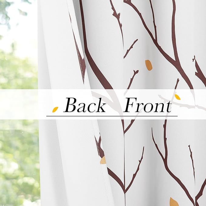 NICETOWN Room Darkening Curtains Branch Pattern - Image 7