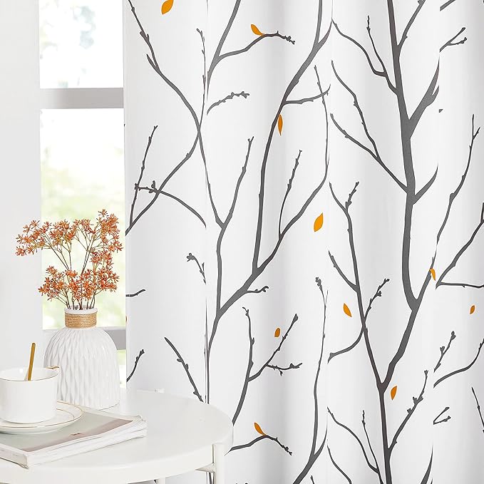 NICETOWN Aesthetic White Curtains Twisted Branch - Image 7