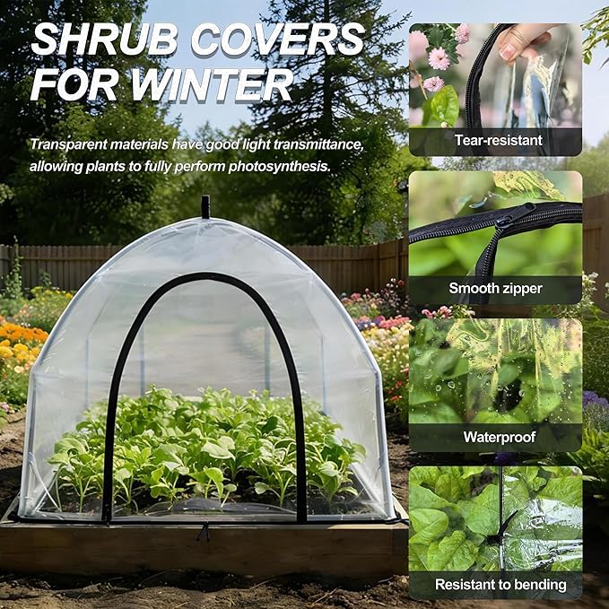 24.5″ *24.5″ *20.5″, Mini Greenhouse Winter Plant Warm Covers - Image 7