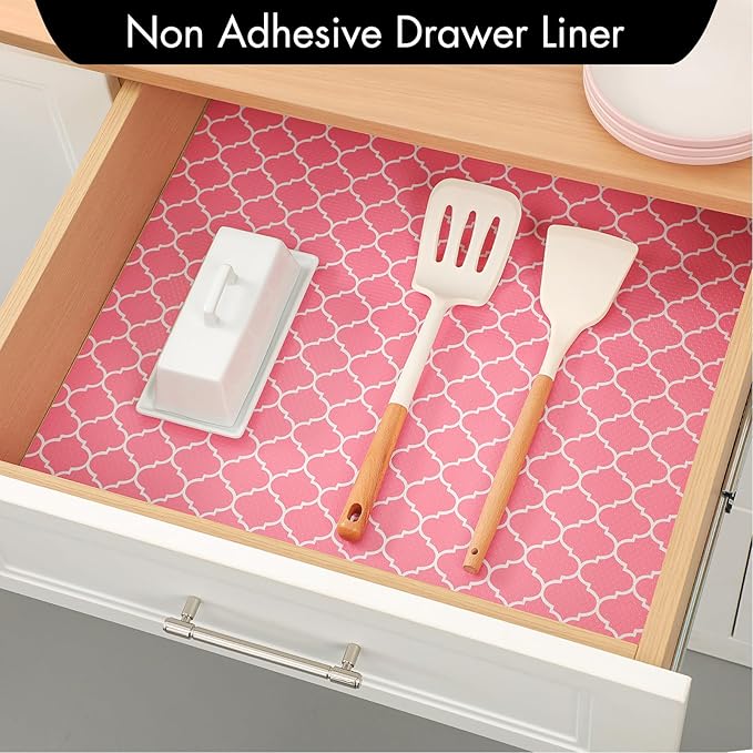 Cooyes Shelf Liner, Non Adhesive Drawer and Cabinet Liner, EVA Washable - Image 3