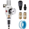 NANPU 1/4" NPT Compressed Air Filter Regulator Combo Piggyback, Auto Drain by NANPU