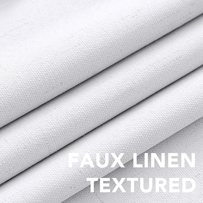 H.VERSAILTEX Linen Blackout Curtains 84 Inches Long 100% Blackout Thermal - Image 4
