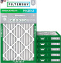 Filterbuy 14x25x2 Air Filter MERV 8 Essential Dust & Allergy Defense, by Filterbuy