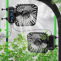 6" Grow Tent Fan with Temp & Humidity Display, Auto Temp & Humidity Control by DAOTAILI