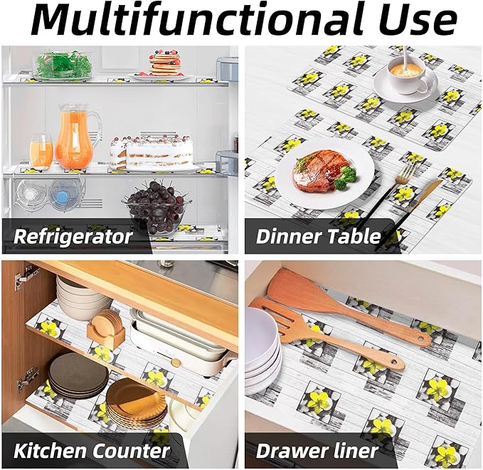 Shelf Liner 18" W x 96" L Non Adhesive Kitchen Drawer Liner, Waterproof Shelf - Image 9