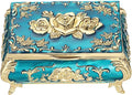 Hipiwe Vintage Metal Jewelry Box Small Treasure Chest Case Trinket Organizer by Hipiwe