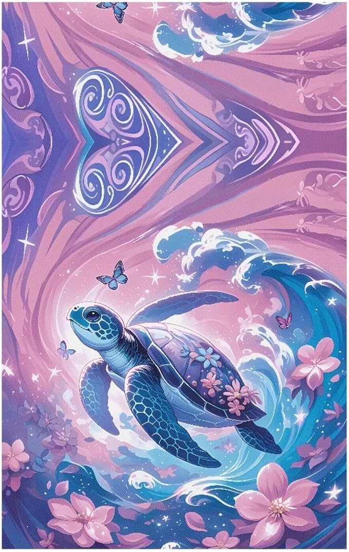 Sea Turtle Headrest Cover for Couch Non-Slip Flower Pink Furniture Slipcover - Image 7