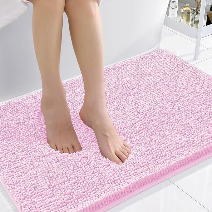 Smiry Luxury Chenille Bathroom Rugs 36x24, Extra Soft and Absorbent Shaggy Bath by Smiry