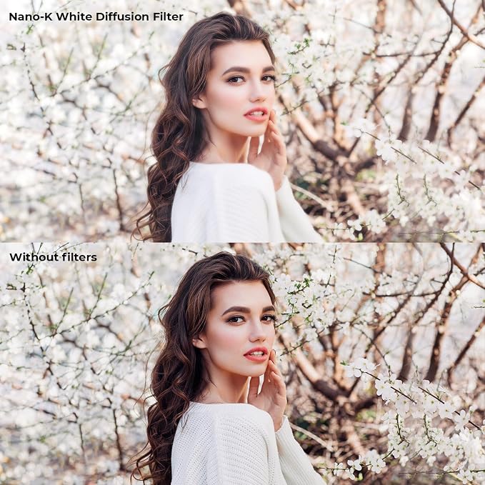 K&F CONCEPT 58mm White Mist 1/4 Filter, 18 Multi-Layer Coatings Dreamy Soft - Image 4