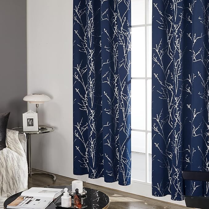 Deconovo Navy Blue Blackout Curtains, Living Room Curtain, Thermal Insulated - Image 4