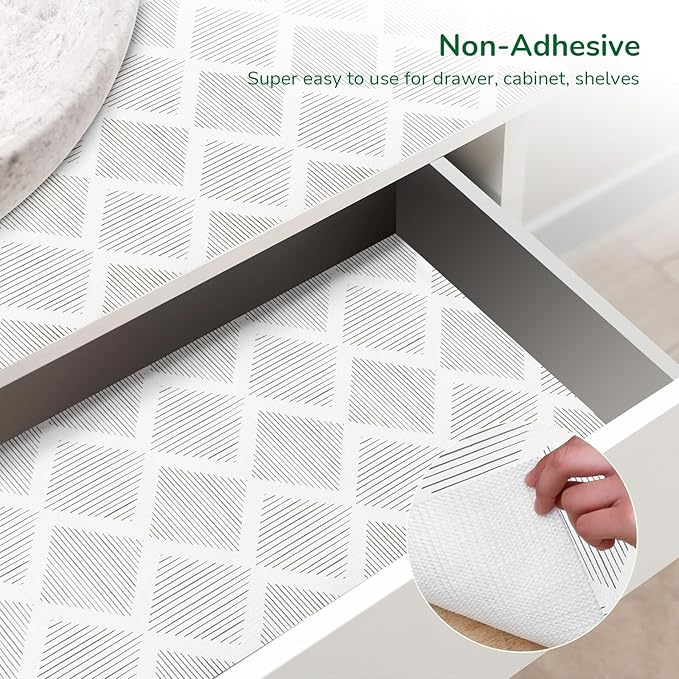 Shelf Liner and Cabinet Liner for Kitchen, Non-Slip Non-Adhesive Drawer Liners - Image 3