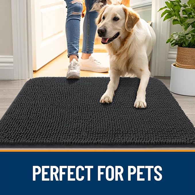 OLANLY Dog Door Mat for Muddy Paws 30x20, Absorbs Moisture and Dirt, Absorbent - Image 6