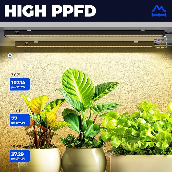 Barrina T5 Grow Lights for Indoor Plants, 2FT 20W, Full Spectrum Grow Light - Image 4