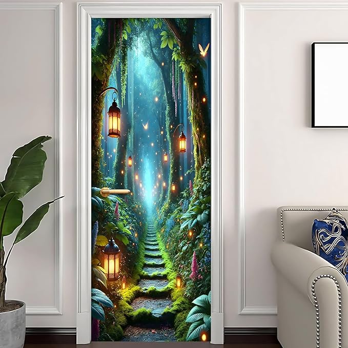 3D Door Stickers, Peel and Stick Vinyl Wallpaper ，Self-Adhesive Mural - Image 2