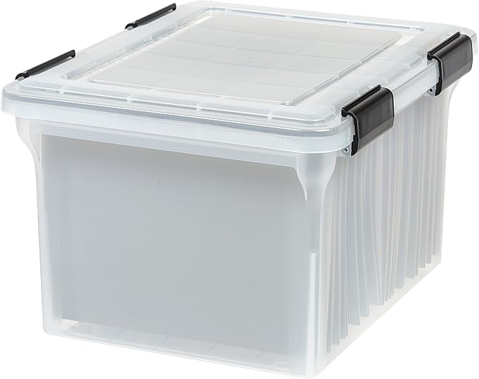 IRIS USA File Box WeatherPro File Organizer Plastic File Box by IRISUSA