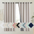 NICETOWN Brich Vintage Open Linen Weave Flax Thermal Curtains, 100% Blackout by NICETOWN