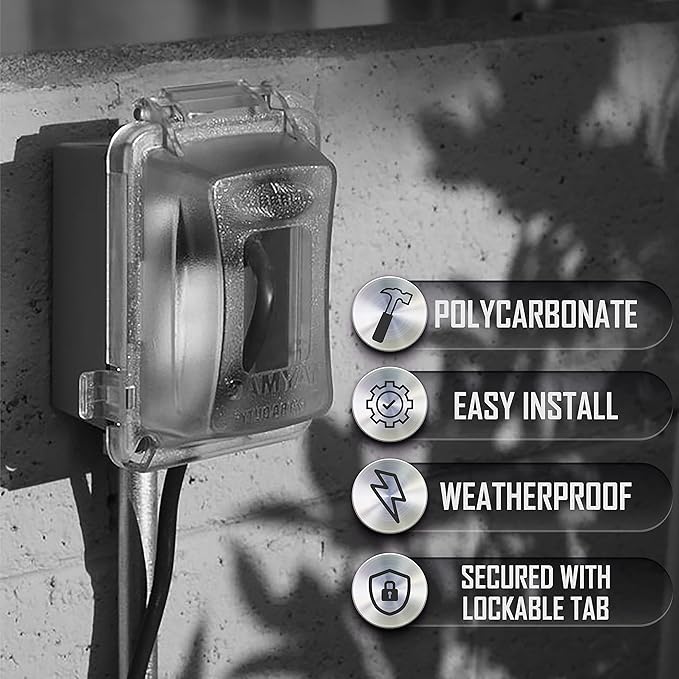 TayMac MM420C 1-Gang Nonmetallic Extra Duty Weatherproof In-Use - Image 5