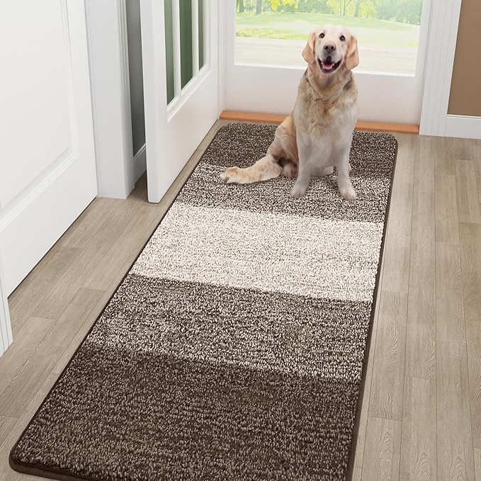 Smiry Dog Door Mat for Muddy Paws, Absorbs Moisture and Dirt, Low-Profile by Smiry
