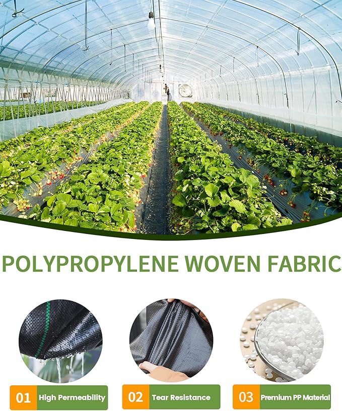13ftx108ft Weed Barrier Landscape Fabric Heavy Duty, Premiun 5OZ Garden - Image 3