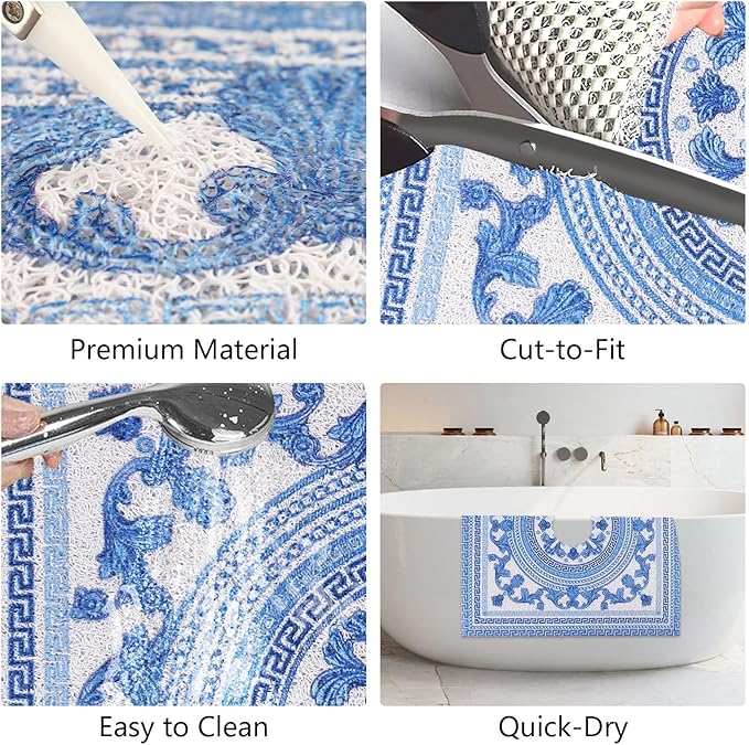 Square Shower Mat Non Slip: 27x27 Inch Extra Large Shower Mats - Image 7