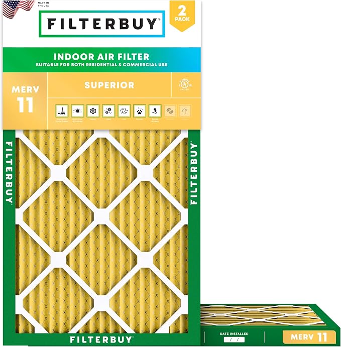 Filterbuy 14x36x1 Air Filter MERV 11 Superior Pet & Allergy Defense, by Filterbuy