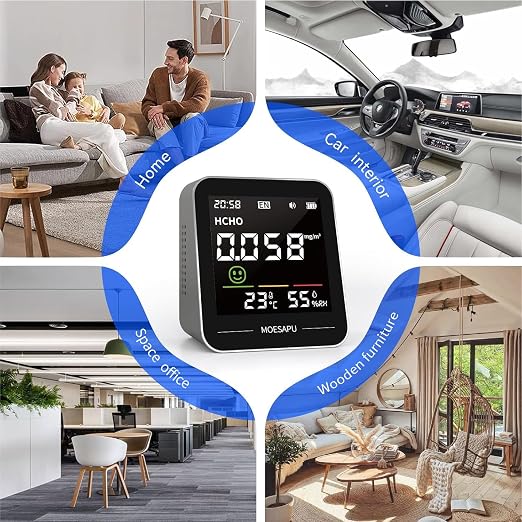 4-in-1 Indoor Air Quality Monitor, HCHO PM2.5 Detector, Formaldehyde - Image 8