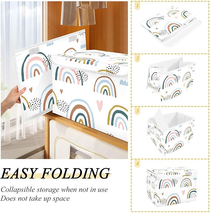 xigua Cartoon Rainbow Storage Bins - Image 4