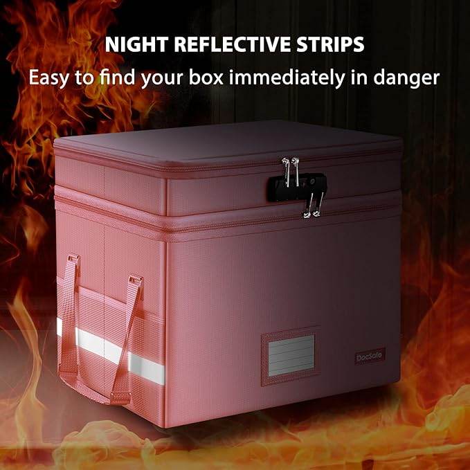 DocSafe File Box with Lock, Large Portable Home Office Filing Safe - Image 7
