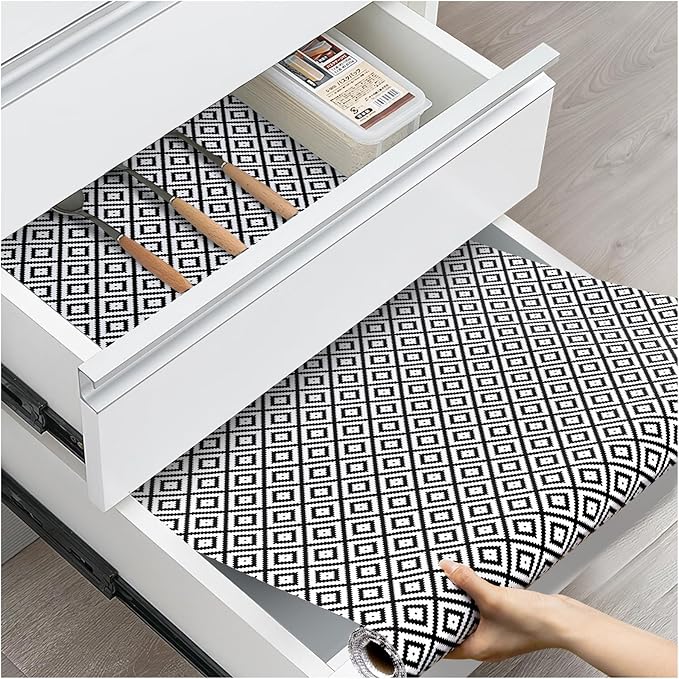Drawer and Shelf Liner, Non-Slip Kitchen Cabinet Liners Non-Adhesive Thick by ALIUNI