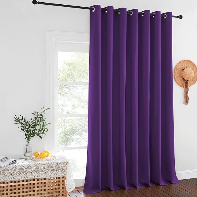 NICETOWN Blackout Curtains for Sliding Glass Door Room Divider Noise Reduce by NICETOWN