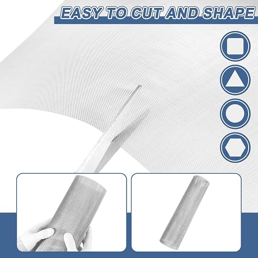 uxcell 150 Mesh 118" x 12" Woven Wire Mesh, 304 Stainless Steel Air Vent Filter - Image 4
