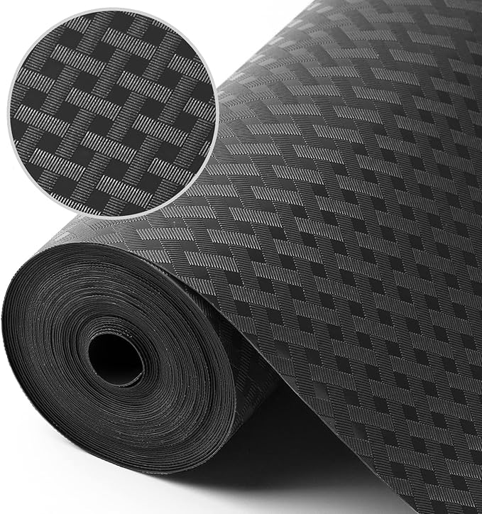 Black Shelf Liners for Kitchen Cabinets Refrigerator Liners Waterproof & by StaHom