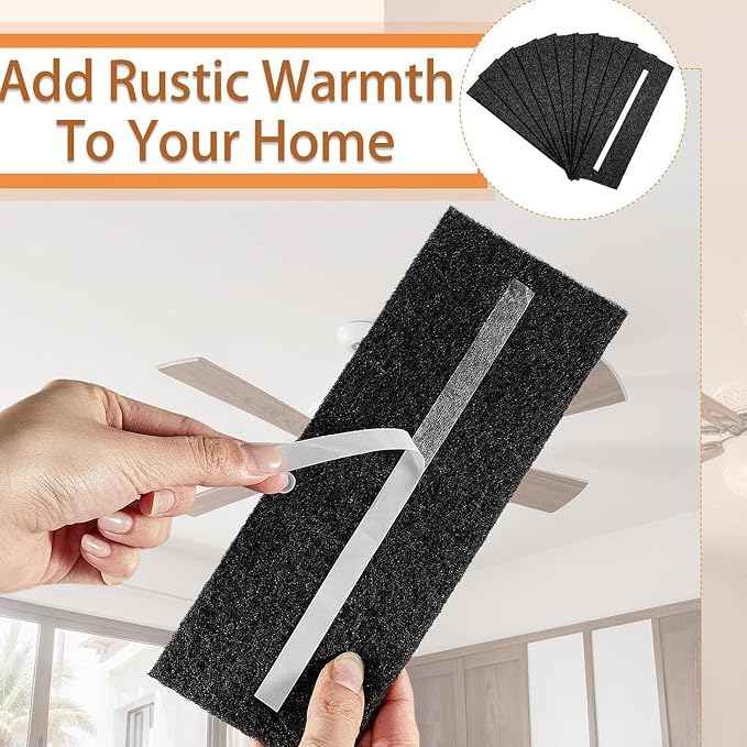 10Pcs Ceiling Fan Blade Filters, Self Adhesive Coconut Carbon Air Purifier Pads - Image 7