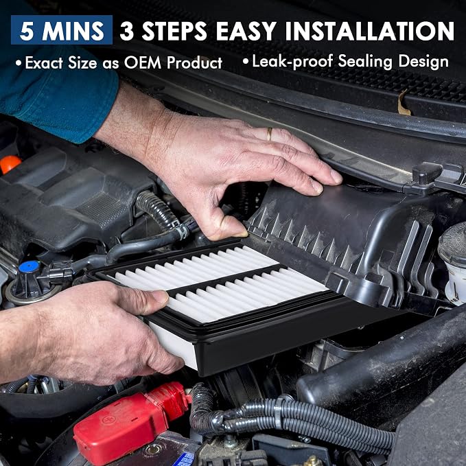 Kurimup CA11858 Engine Air Filter, Offers 99% Air Purification, Fit - Image 4