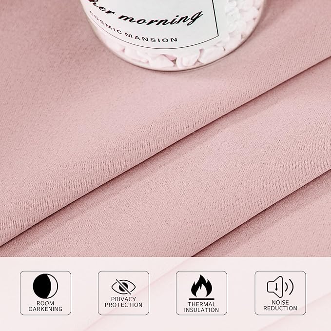 MYSKY HOME Pink Door Curtains for Doorway Closet Curtain for Living Room - Image 4