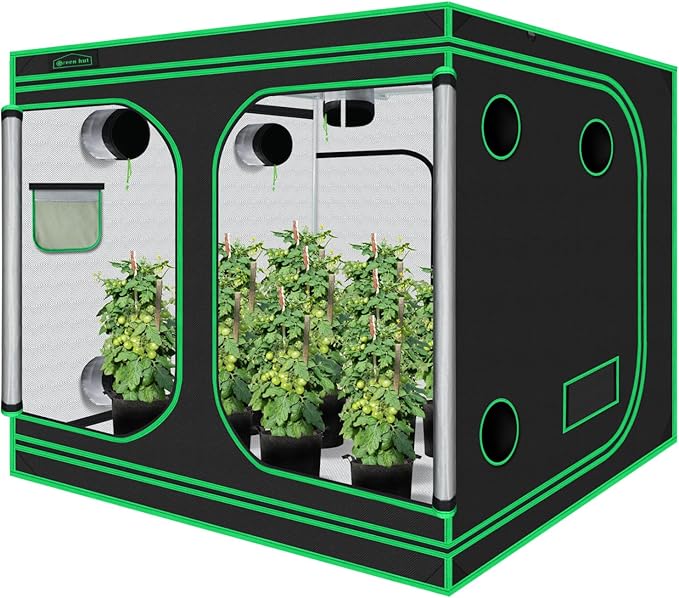 Grow Tent 96"x96"x78", High Reflective Mylar Dark Room by GreenHut