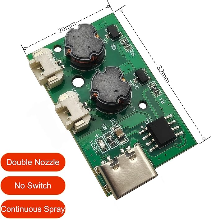 2Pcs DC5V Humidifieration Atomization Disc Type-C Interface 1 To 2 Double - Image 3